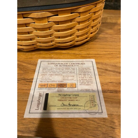 Longaberger Collectors Club Harmony baskets set of 5 - Picture 8 of 8